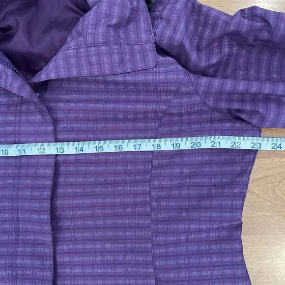 Tri Mountain Lightweight Jacket Women's Size Large Purple Gray Plaid EUC - Picture 3 of 11